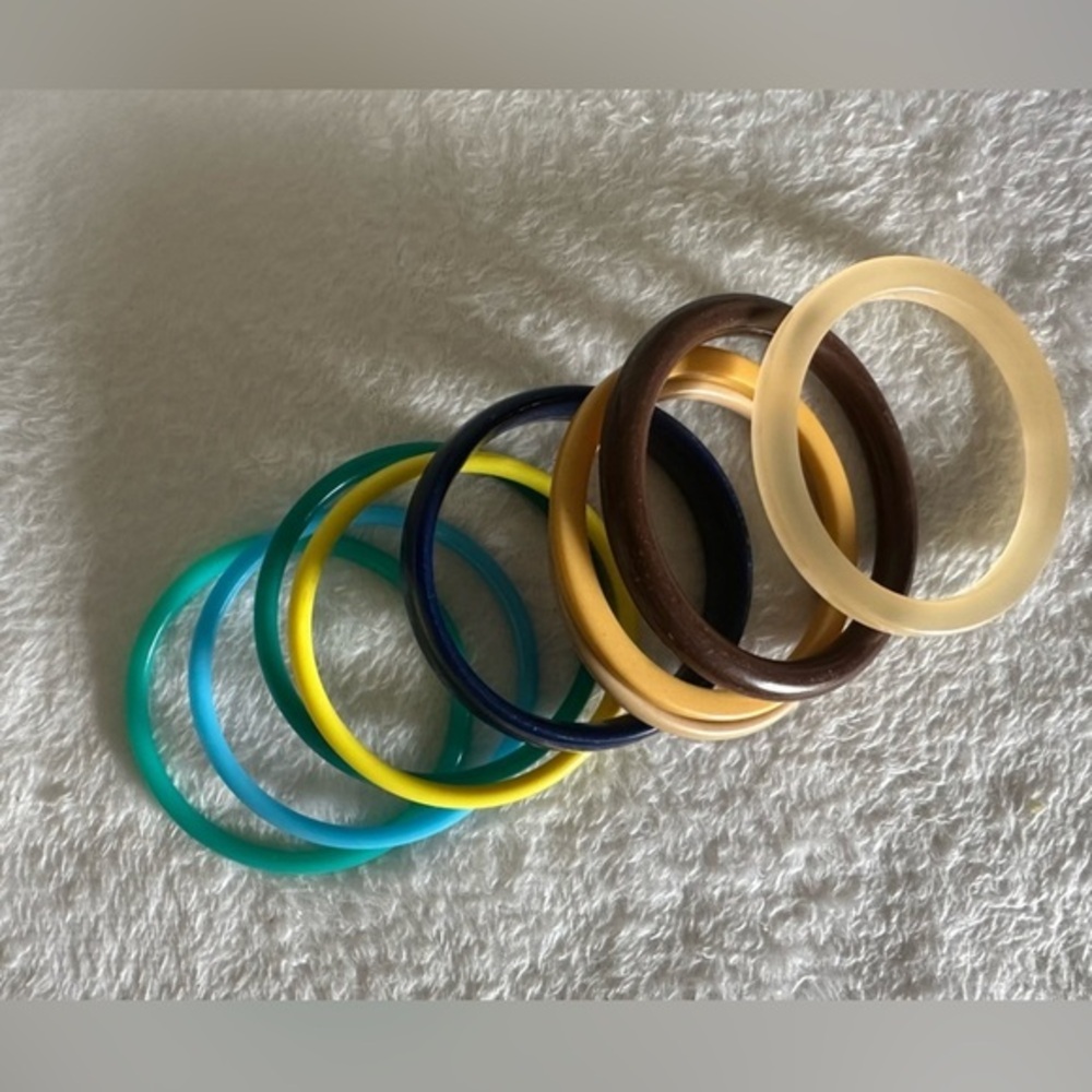 Vintage 1980’s Colorful Bangle Bracelet Set